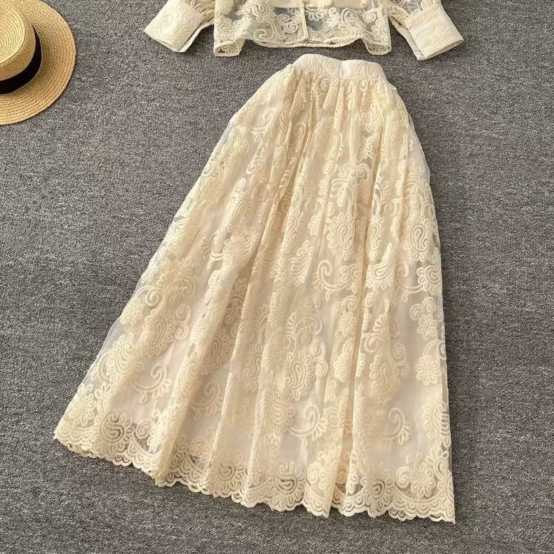 Elegant 2 Piece Long Dress Wom - Midi Skirt Floral review and price