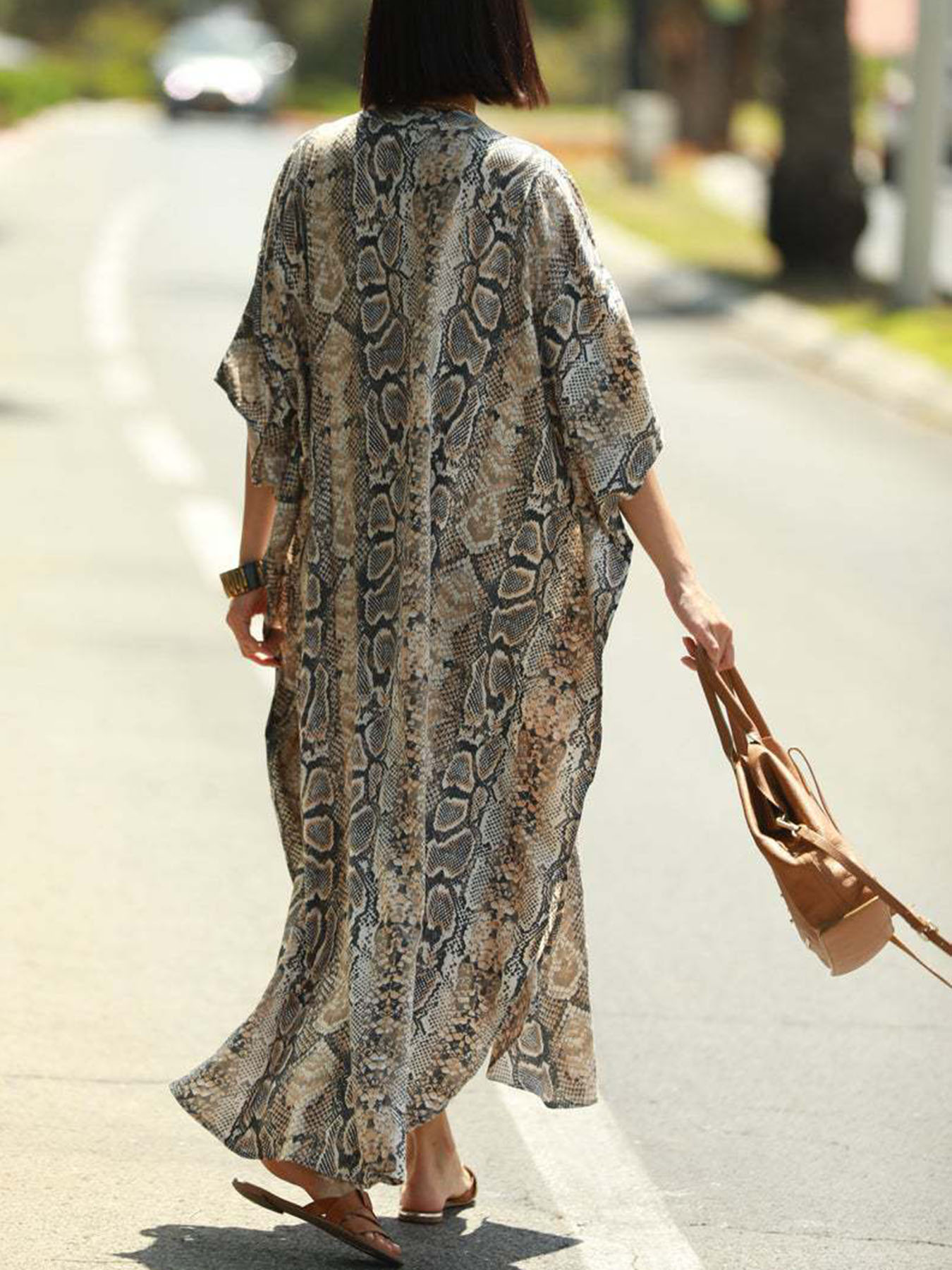 Bohemian Print Beach Cover-Up  - Cover Up Kaftan review and price