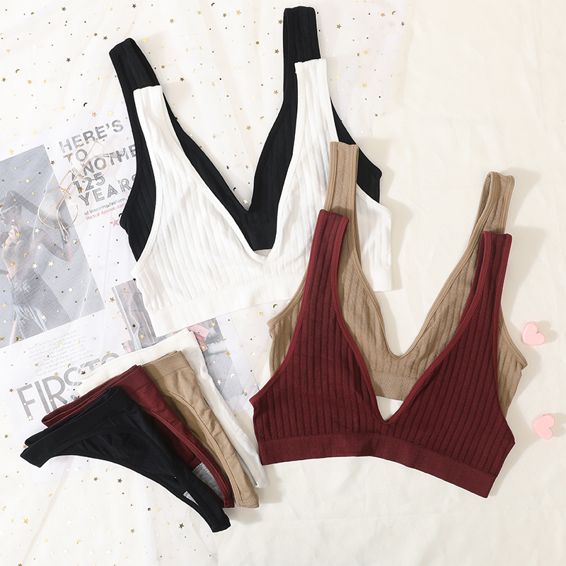 Seamless Bras Set Women Sexy T - Bralette Triangle Set review and price
