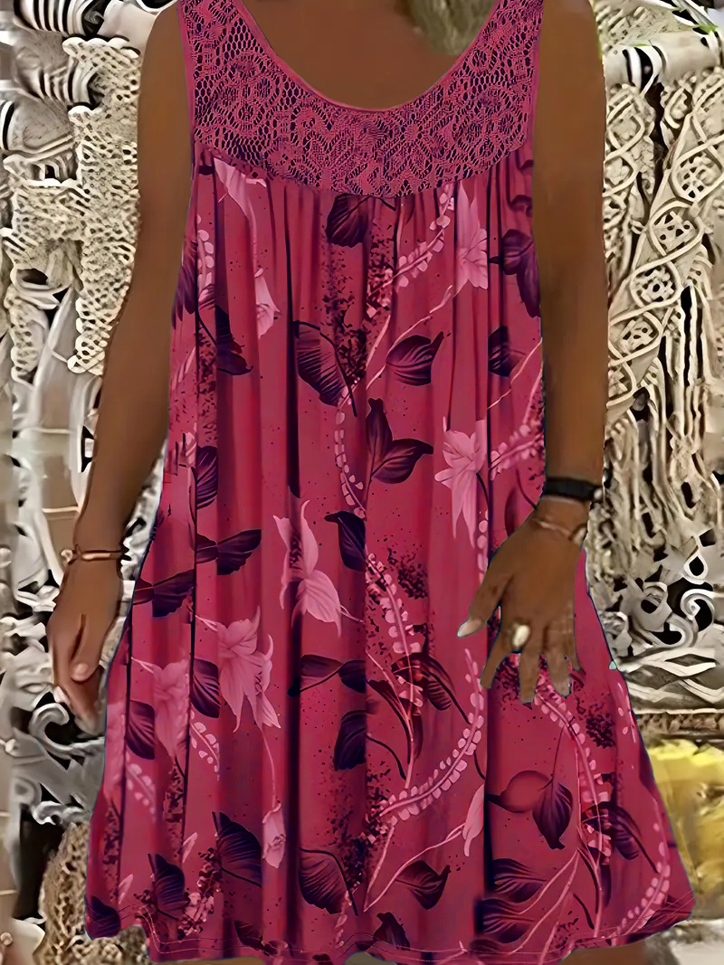 Plus size women's sleeveless r - Romper Floral Print review and price
