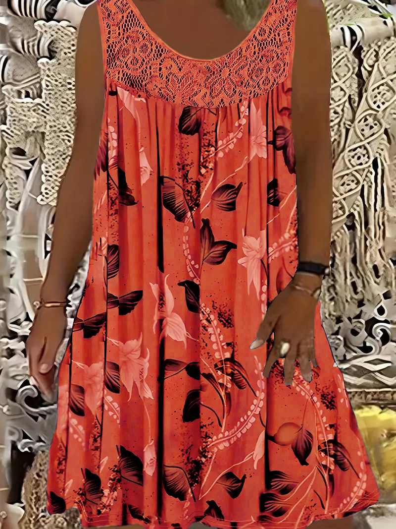 Plus size women's sleeveless r - Romper Floral Print review and price
