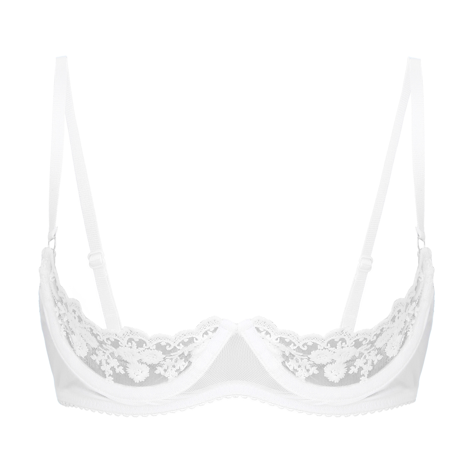 Women's Floral Lace Quarter Cu - Bralette Triangle Set review and price