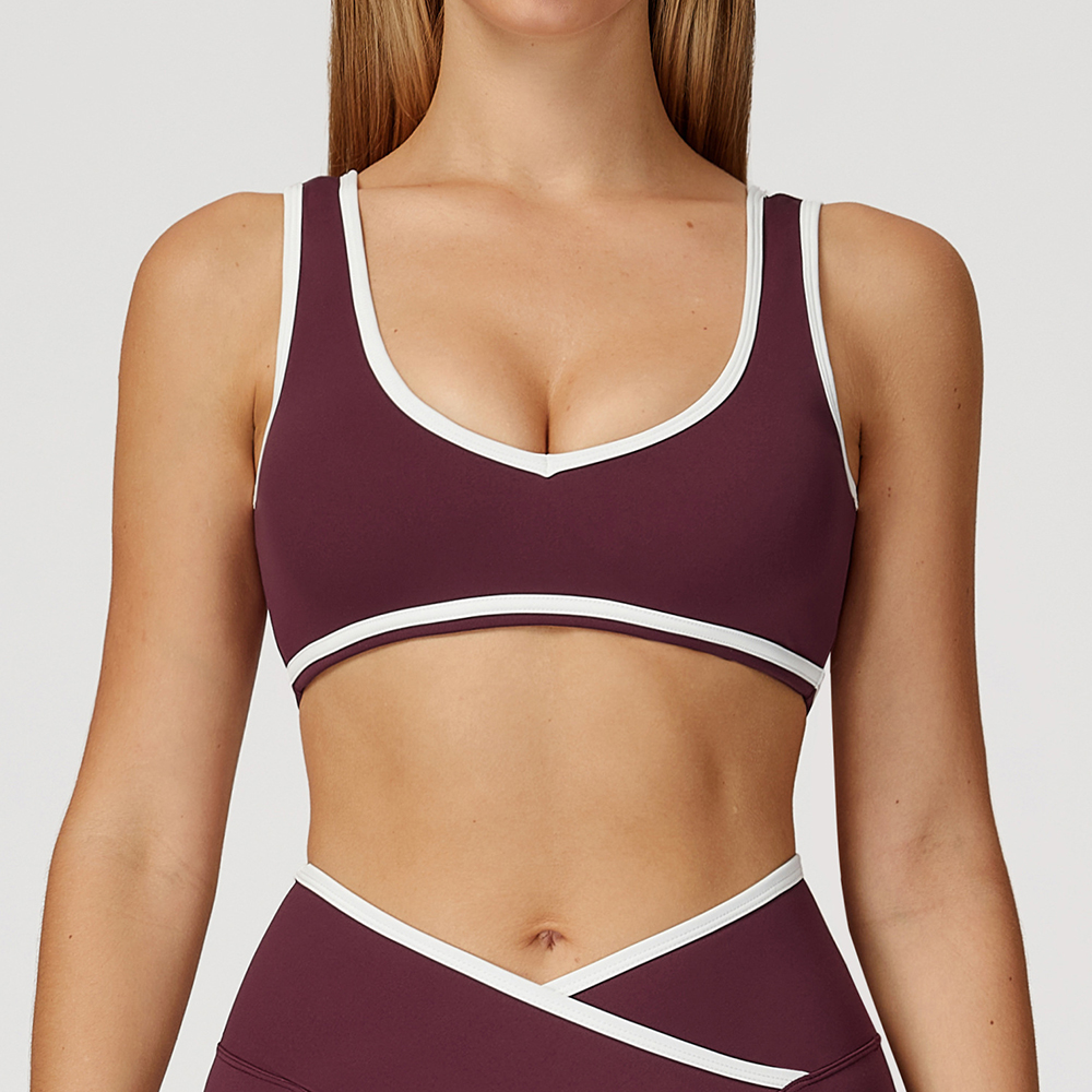 V-Neck Sports Bra Women Top Pu - Crop Top Crochet review and price