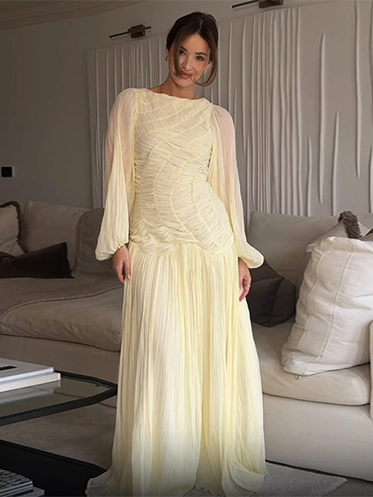 BWQ Elegant Chiffon Pleated Lo - Linen Dress Wrap review and price