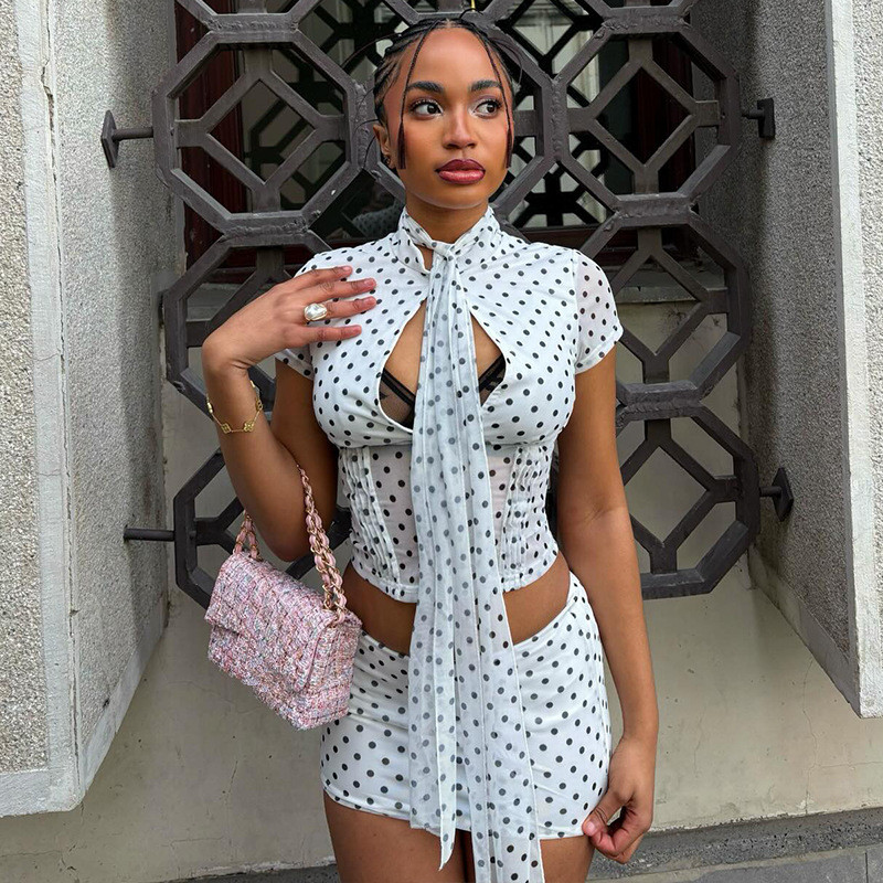 Leosoxs Women's Polka Dot Prin - Crop Top Crochet review and price