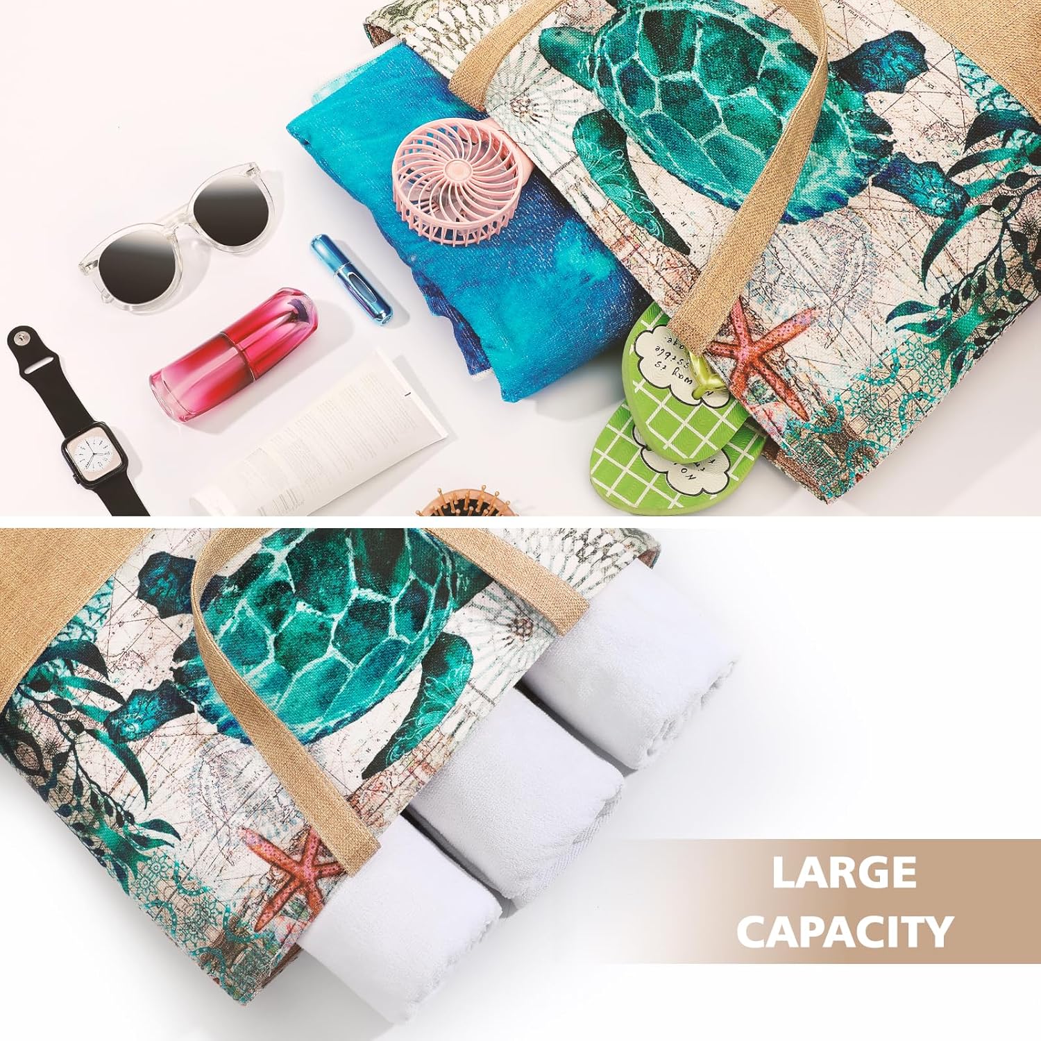 Large Beach Bag for Women with - Tote Bag Beach review and price