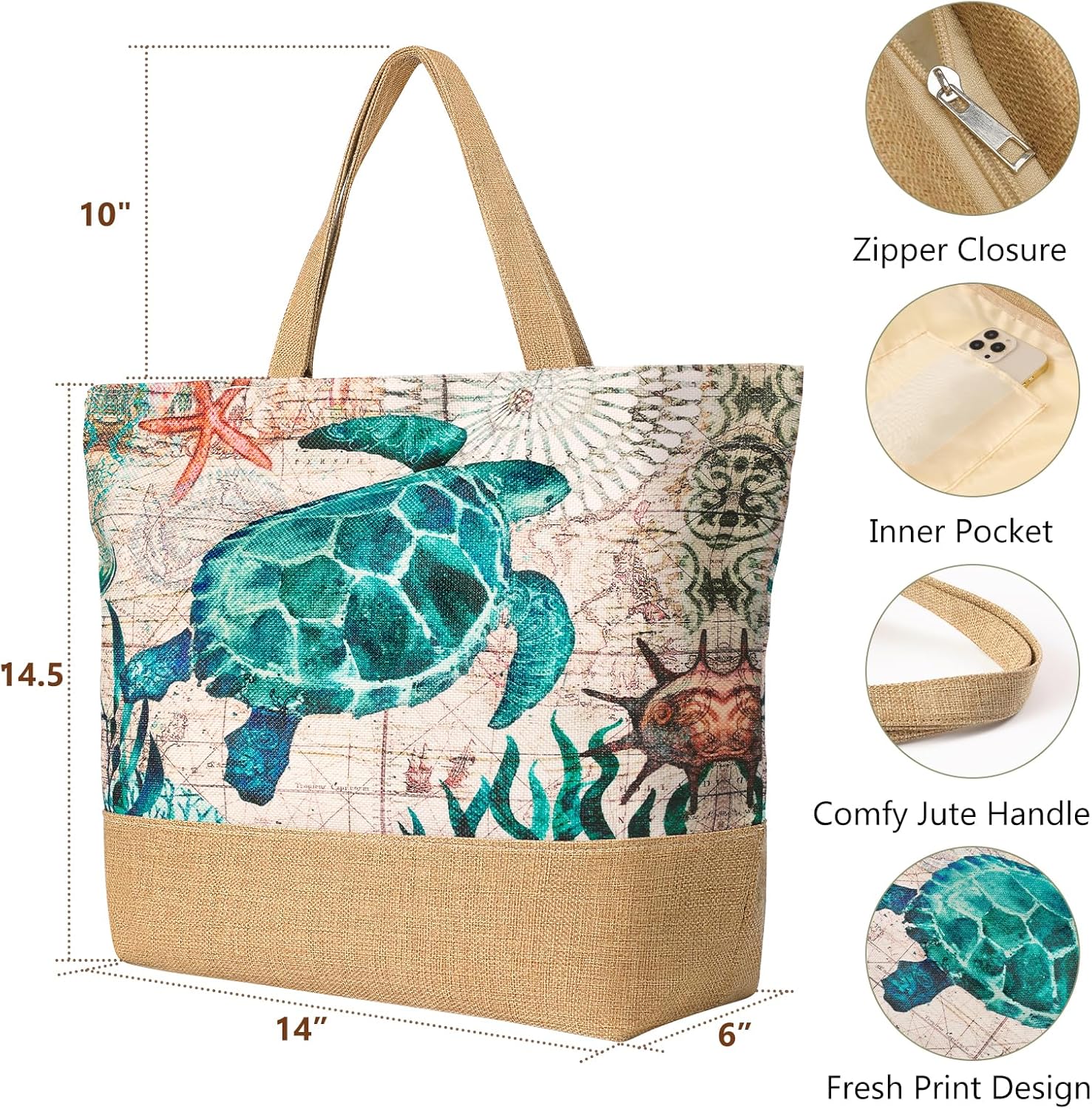 Large Beach Bag for Women with - Tote Bag Beach review and price