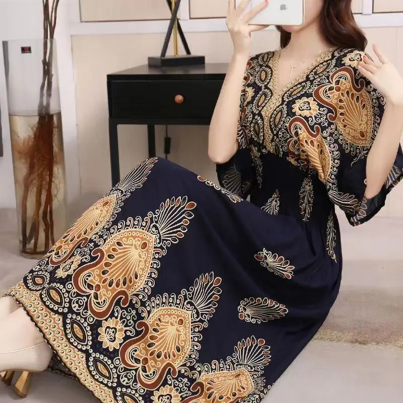 Colorful Casual Holiday Dress  - Midi Skirt Floral review and price