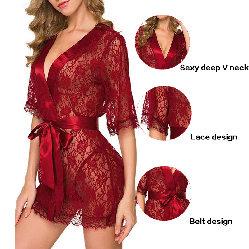 New Hot Sexy Women Floral Lace - Kimono Sheer Floral review and price