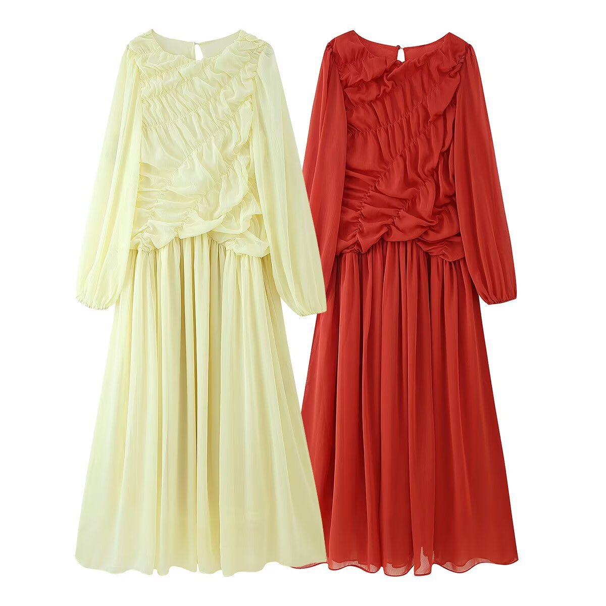 Autumn Long Sleeve Dresses 202 - Linen Dress Wrap review and price