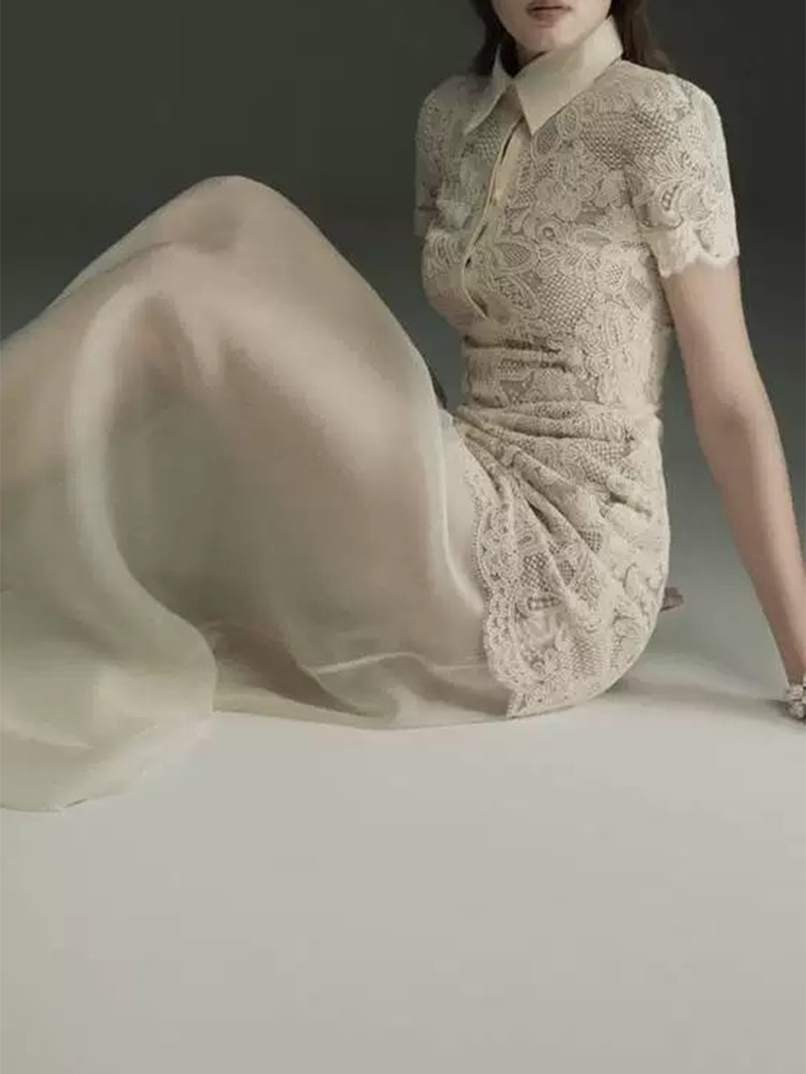 TWOTWINSTYLE Patchwork Lace Dr - Linen Dress Wrap review and price