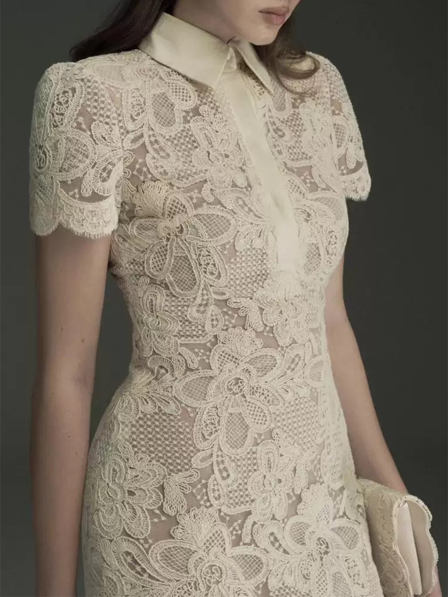 TWOTWINSTYLE Patchwork Lace Dr - Linen Dress Wrap review and price