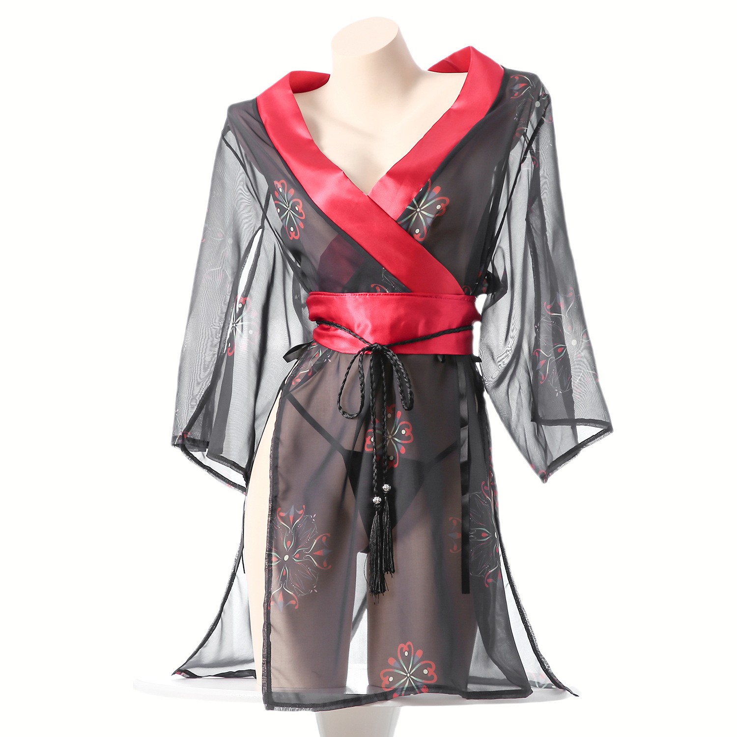 Women's Black Sheer Mesh Japan - Kimono Sheer Floral review and price
