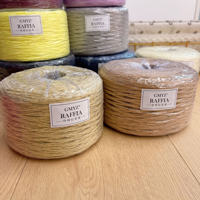 250g/pcs Thin Flat Raffia Yarn - Crochet Bag Raffia review and price