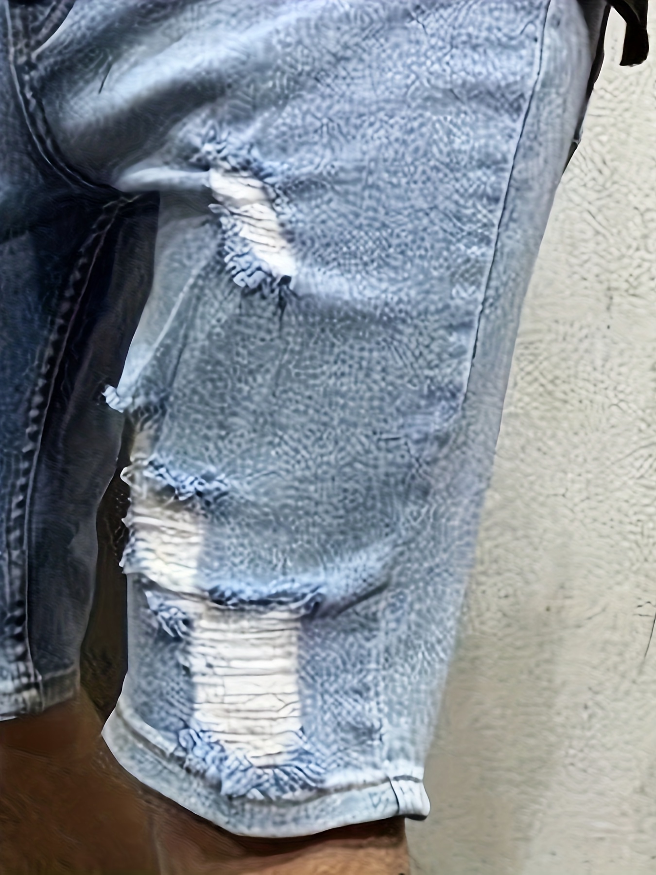 Men's Summer Breathable Ripped - Shorts Denim Frayed review and price