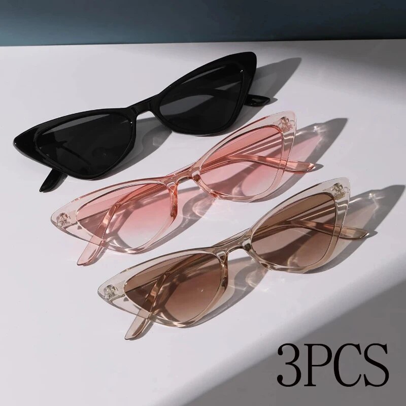 3 Pairs Per Set Small Cat Eye  - Sunglasses Cat Eye review and price