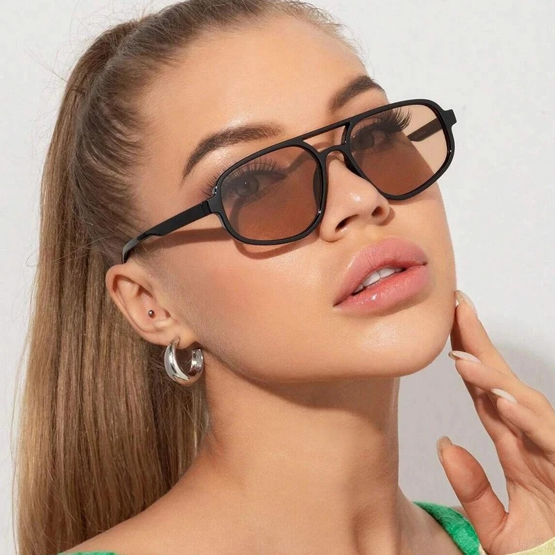 New Retro Double Bridge Sungla - Sunglasses Cat Eye review and price
