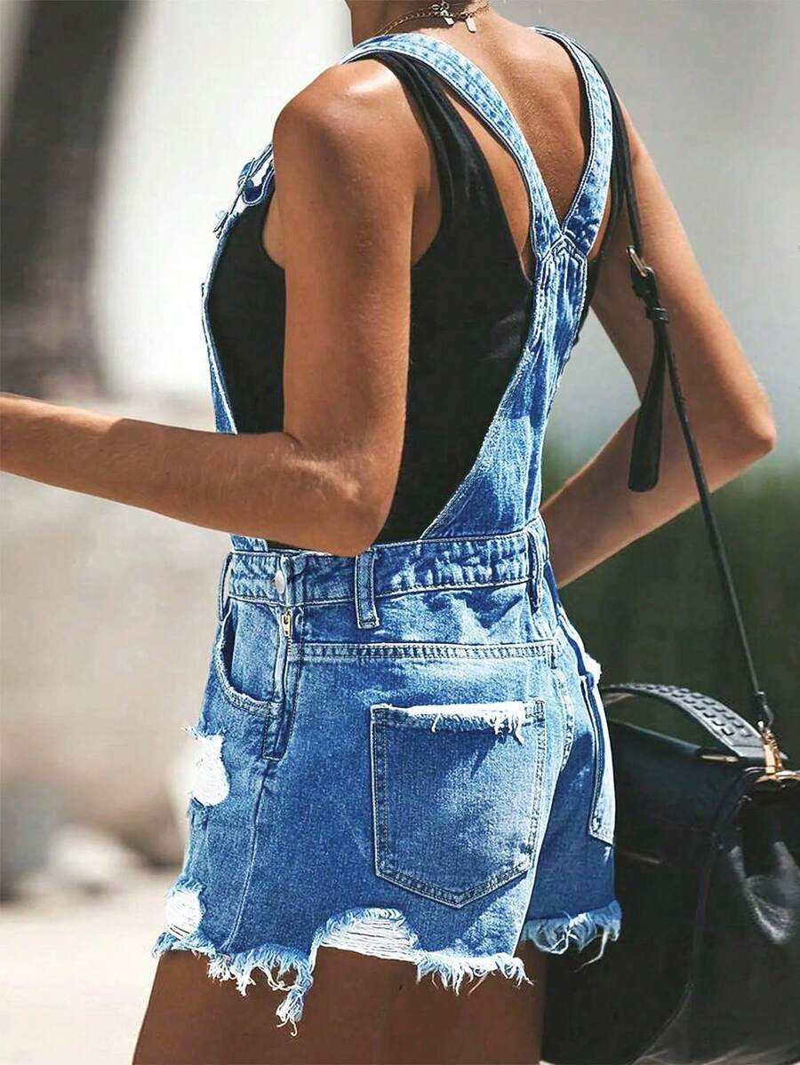 Womens White Distressed Denim  - Shorts Denim Frayed review and price